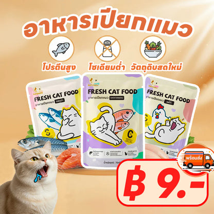 【Ketzuzu】อาหารแมวเปียกเกรดพรีเมียม 70g ครบ 3 รสชาติในออเดอร์เดียว เพียง ฿9
