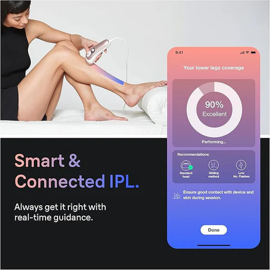 Braun Smart IPL, Skin i·Expert Pro 7, El Mejor Dispositivo de Depilación según VOGUE, Depilación IPL para Mujeres y Hombres, Reducción Permanente del Vello con Láser en Casa, El Primer Sistema de Aplicación Inteligente del Mundo, 4 Cabezales, IPL7387