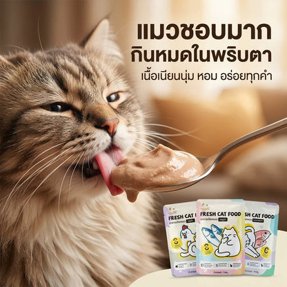 【Ketzuzu】อาหารแมวเปียกเกรดพรีเมียม 70g ครบ 3 รสชาติในออเดอร์เดียว เพียง ฿9