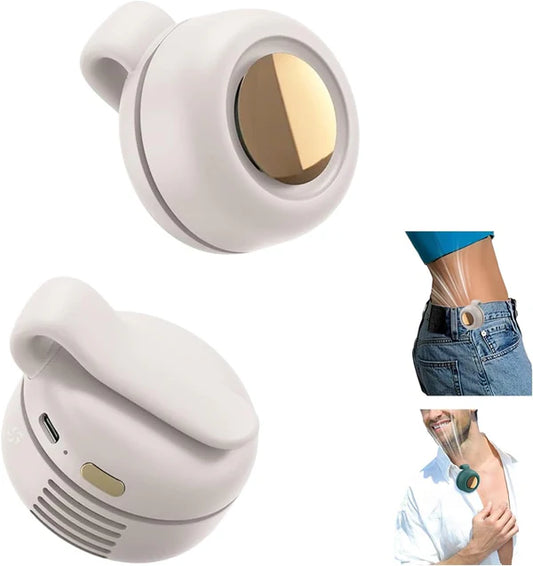 Ventilador Portátil de Clip, Mini Ventiladores Sin Aspas Silenciosos de 3 Velocidades, Mini USB Recargable de 360°