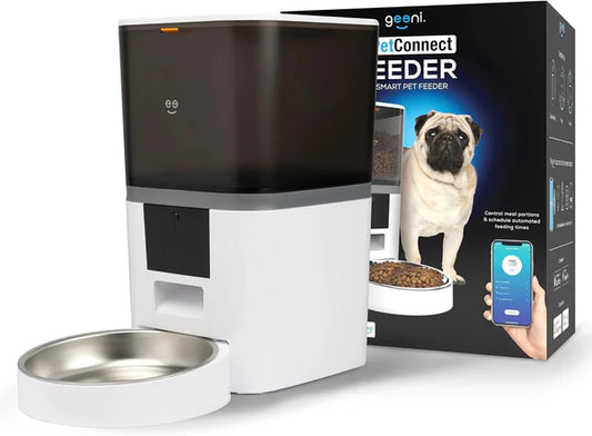 Smart 6L Pet Feeder - WiFi Control, Voice Recorder, Large Capacity, Auto Dispens Comedero Inteligente para Mascotas de 6L - Control por WiFi, Grabadora de Voz, Gran Capacidad, Dispensador Automático